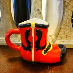 Red Cowboy Boot Mug